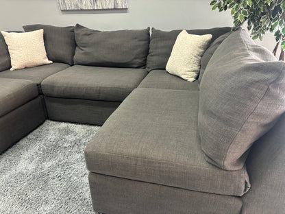 Bassett Charcoal Modular Sectional Couch