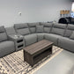 ModMax II 6-Piece Performance Fabric Dual Power Reclining Modular Sectional with 3 Reclining Seats and Audio Console
