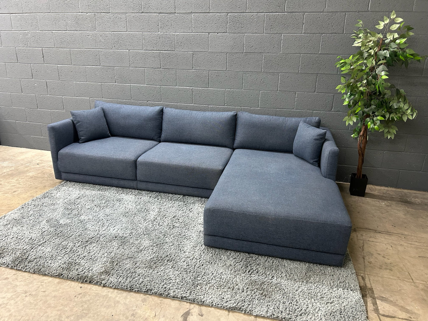 Dark Blue Sectional