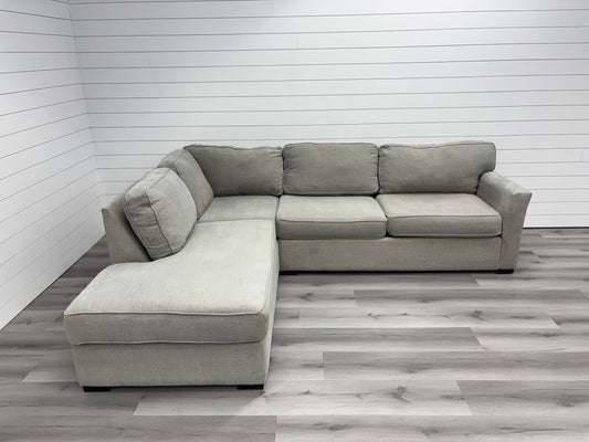 Grey Living Spaces Bumper Sectional Couch