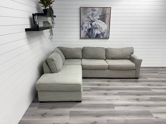 Grey Living Spaces Bumper Sectional Couch