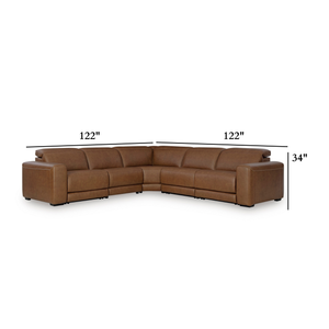 Rally 5-Piece Reclining Sectional