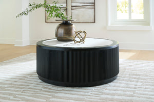 Grayman Black Round Cocktail Table