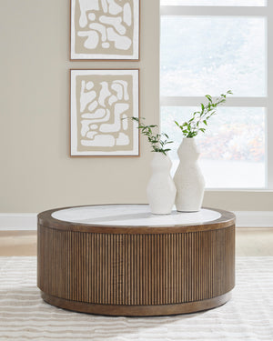 Grayman Brown  Round Cocktail Table