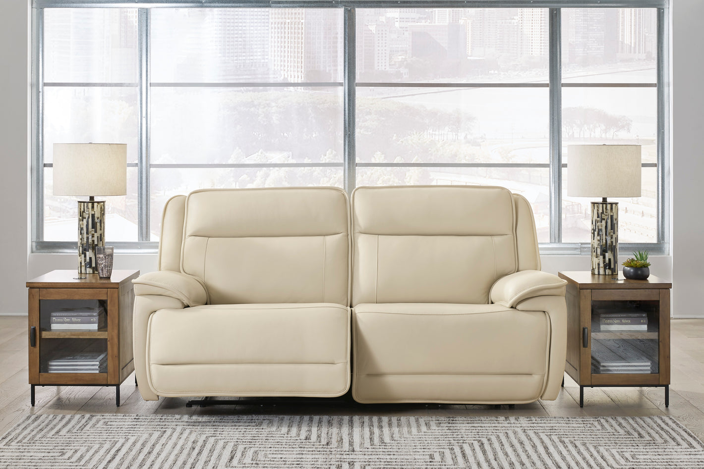 Double Deal Reclining Sectional.