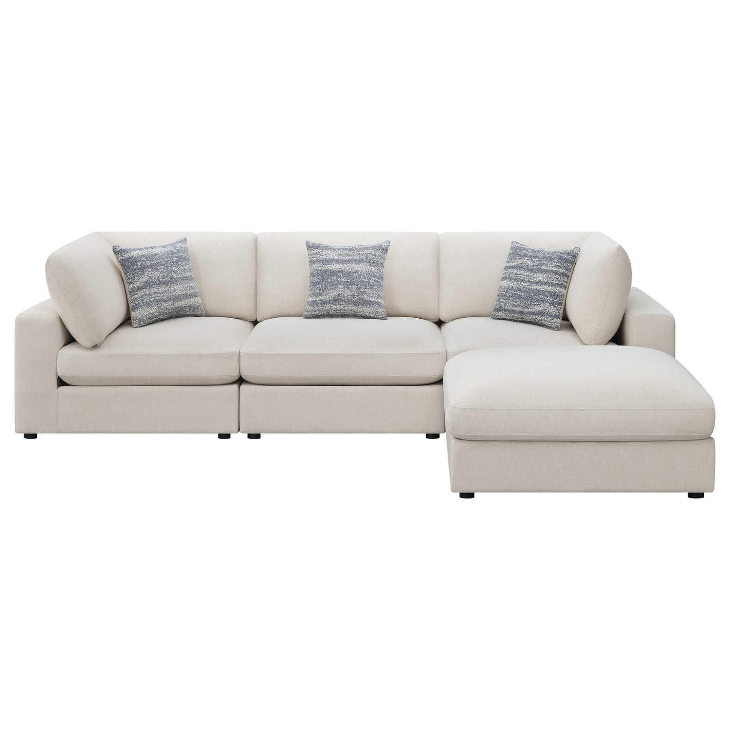 Serene 4-piece Ivory Modular Sectional (Customizable )