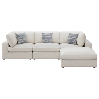 Serene 4-piece Ivory Modular Sectional (Customizable )