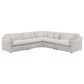 Hobson 5-PC Corner Charcoal Modular Sectional (Customizable)