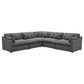 Hobson 5-PC Corner Ivory Modular Sectional (Customizable)