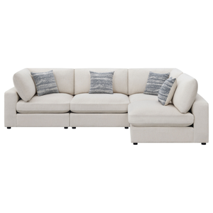 Serene 4-Piece Ivory Modular Sectional (Customizable)