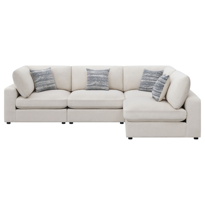 Serene 4-Piece Ivory Modular Sectional (Customizable)