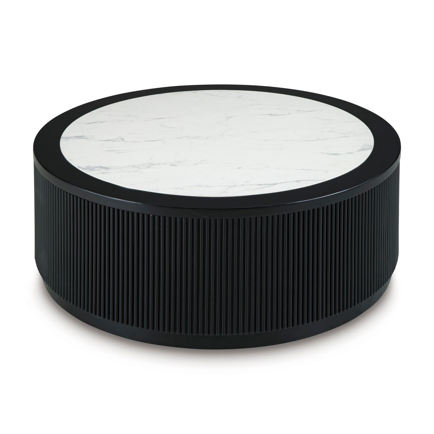 Grayman Black Round Cocktail Table