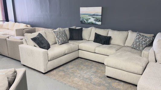 Brand New Belmont U-Shape Sectional In Cream
