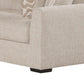 Sunset Sectionals modular sofa in soft cream fabric with deep seating and patterned accent pillows